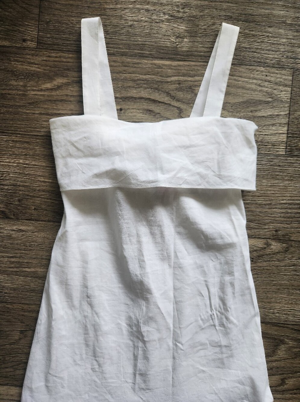 Theory Linen White Tie-Back Midi Dress in Good Linen Summer Cottagecore Size S - Picture 5 of 13